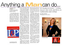 Anything A Man Can Do article by Carolyn Agin Bruno.